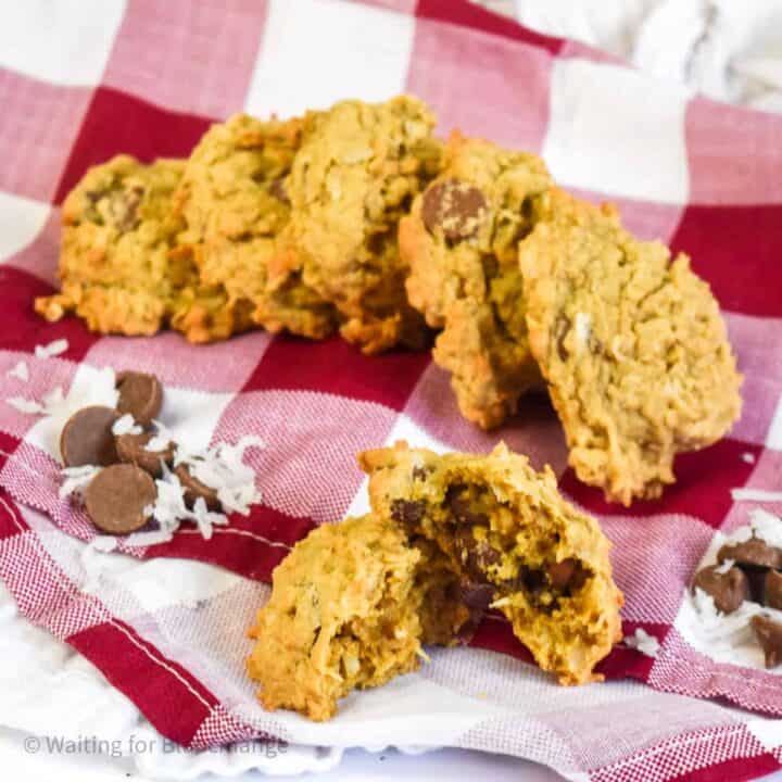 Oatmeal Coconut Chocolate Chip Cookies Waiting for Blancmange