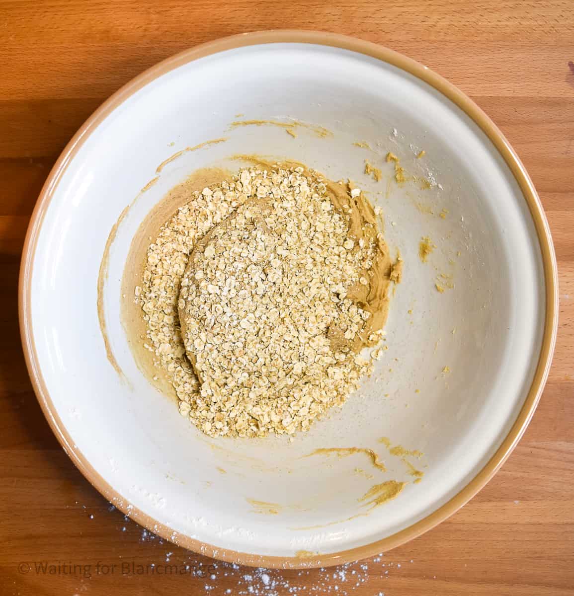 Easy Edible Oatmeal Cookie Dough Waiting for Blancmange