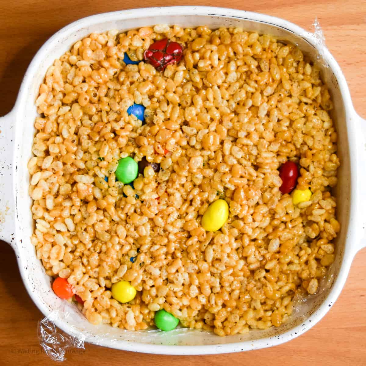 Peanut Butter M&M's Rice Krispie Treats — Unwritten Recipes