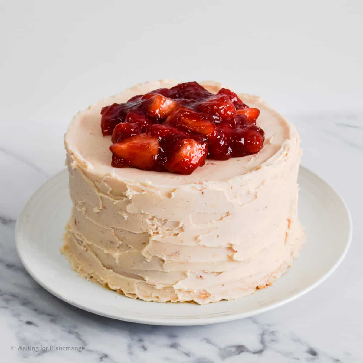 Strawberry Jam Cake Waiting for Blancmange